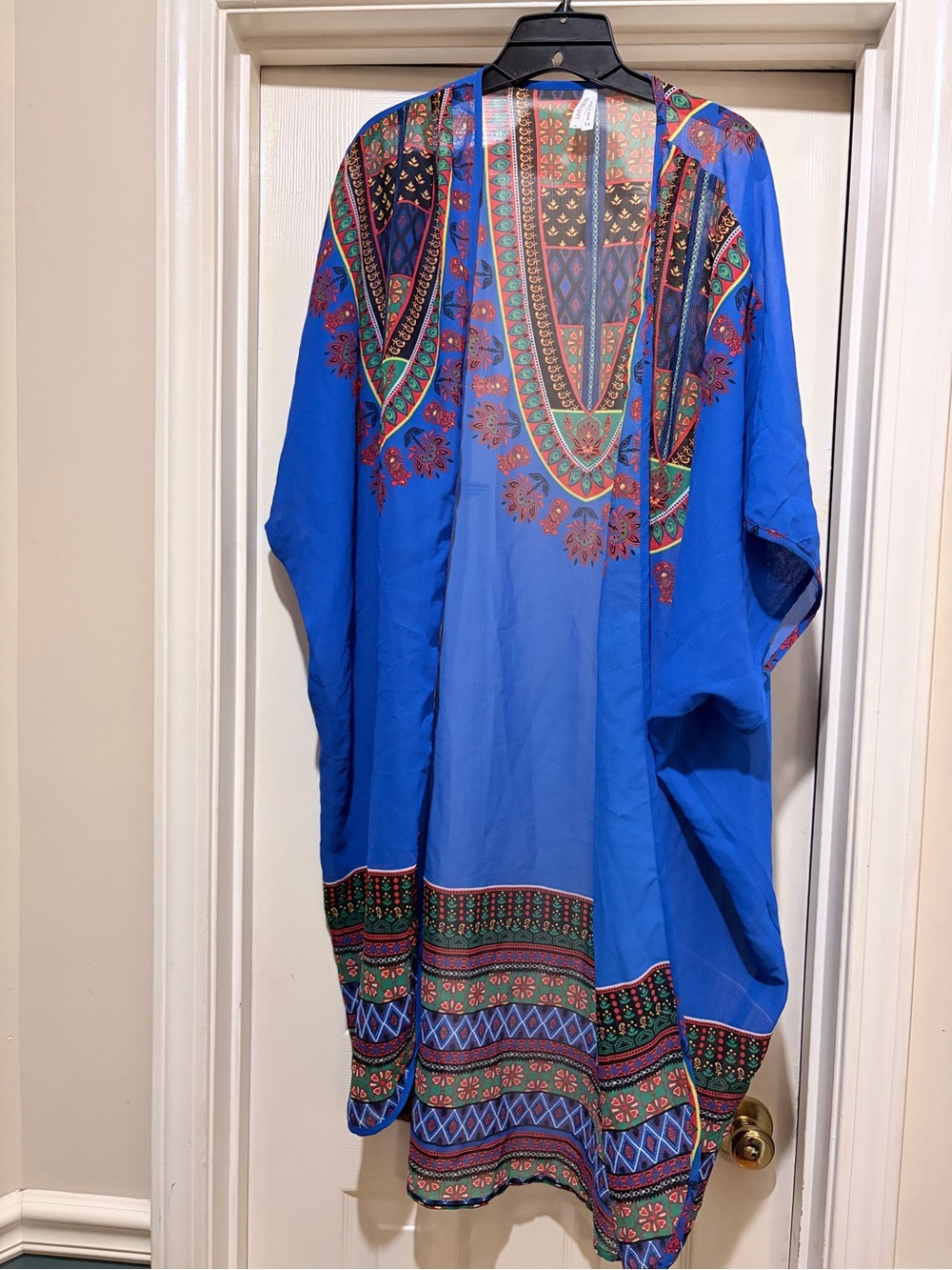 Live 4 Truth Royal Blue Bohemian Maxi Dress with Multicolor Trim